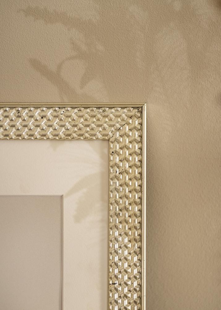 Raam Grace Hõbedane 30x40 cm - paspartuu Valge 22x32 cm