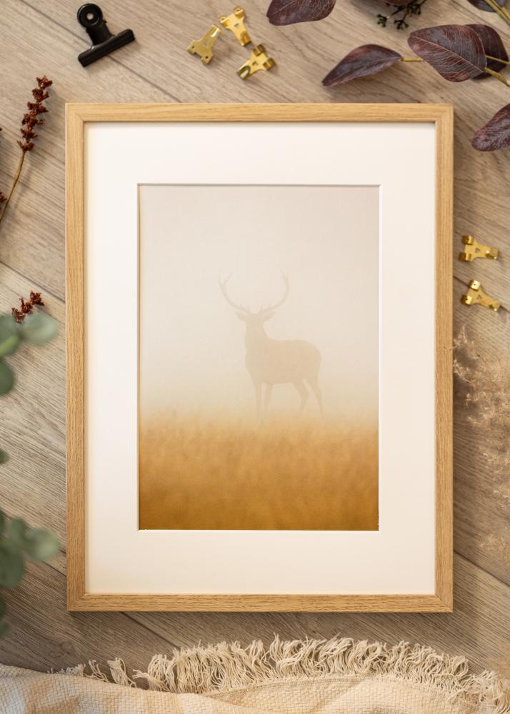 Raam Ares Loomulik tamm 18x24 cm - paspartuu valge 13x17 cm