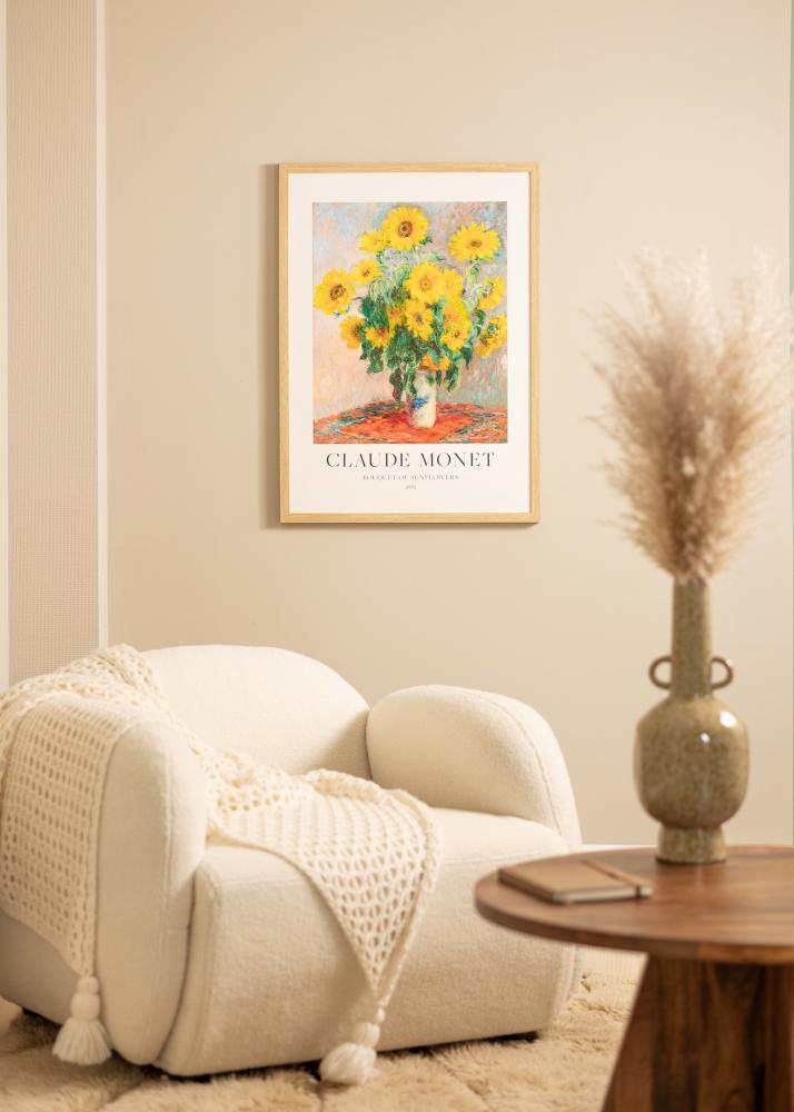 Raam Hermes Loomulik tamm 40x50 cm - paspartuu valge 29,7x42 cm