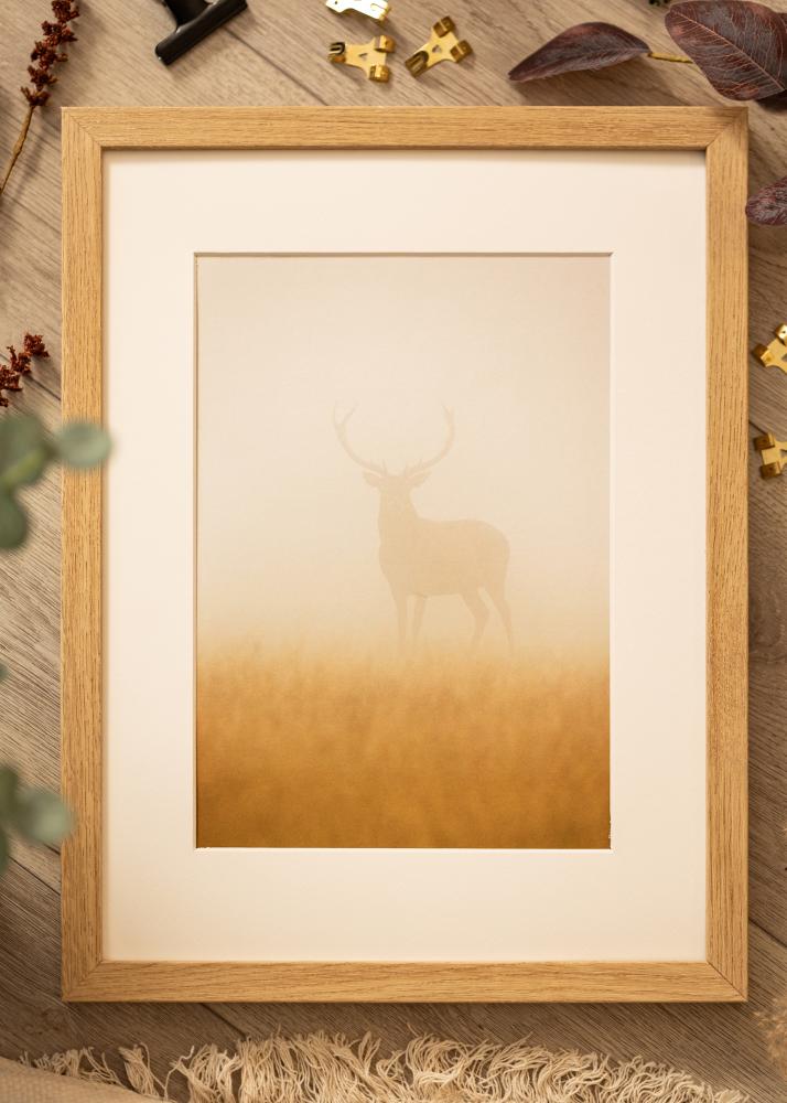 Raam Hermes Loomulik tamm 40x50 cm - paspartuu valge 29,7x42 cm