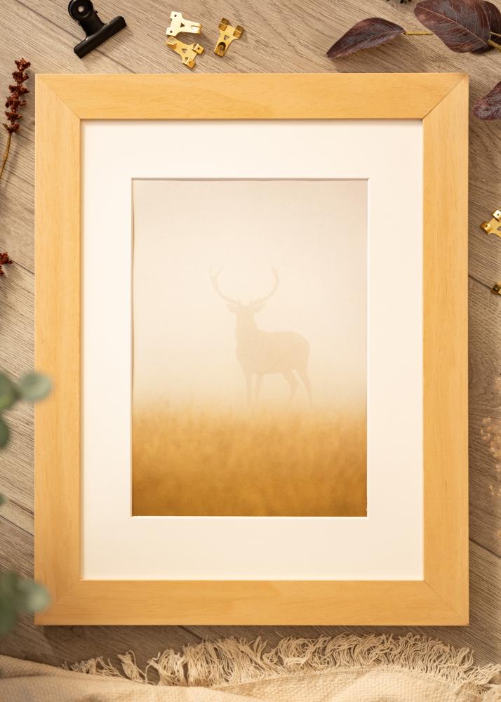 Raam Juno Puit 40x50 cm - paspartuu Valge 30x38 cm