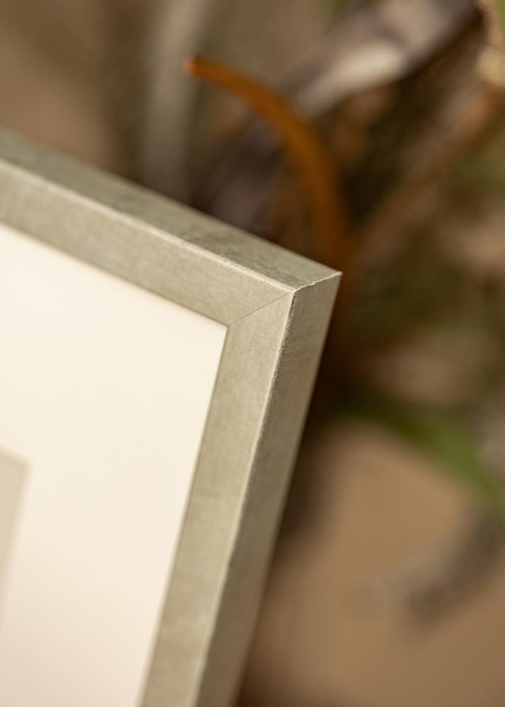 Raam Ares Hõbedane 24x30 cm - paspartuu Valge 7x9 tolli