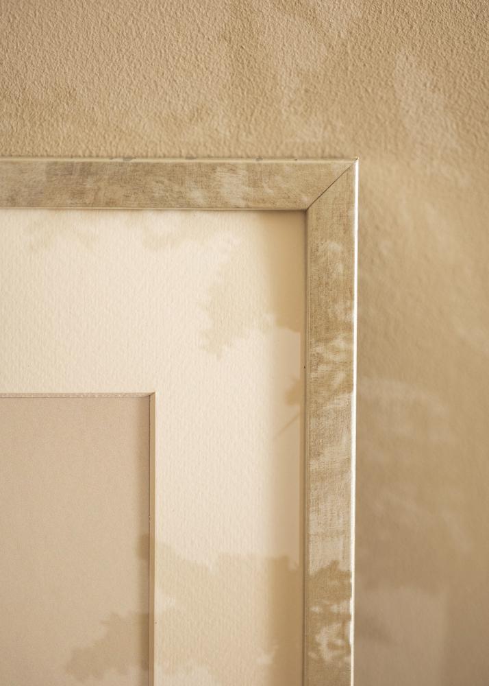 Raam Ares Hõbedane 24x30 cm - paspartuu Valge 7x9 tolli