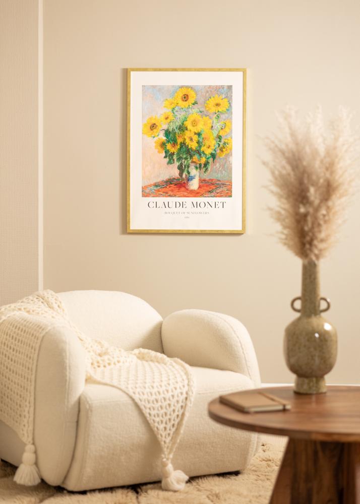 Raam Ares Kuldne 50x60 cm - paspartuu Valge 16x20 tolli