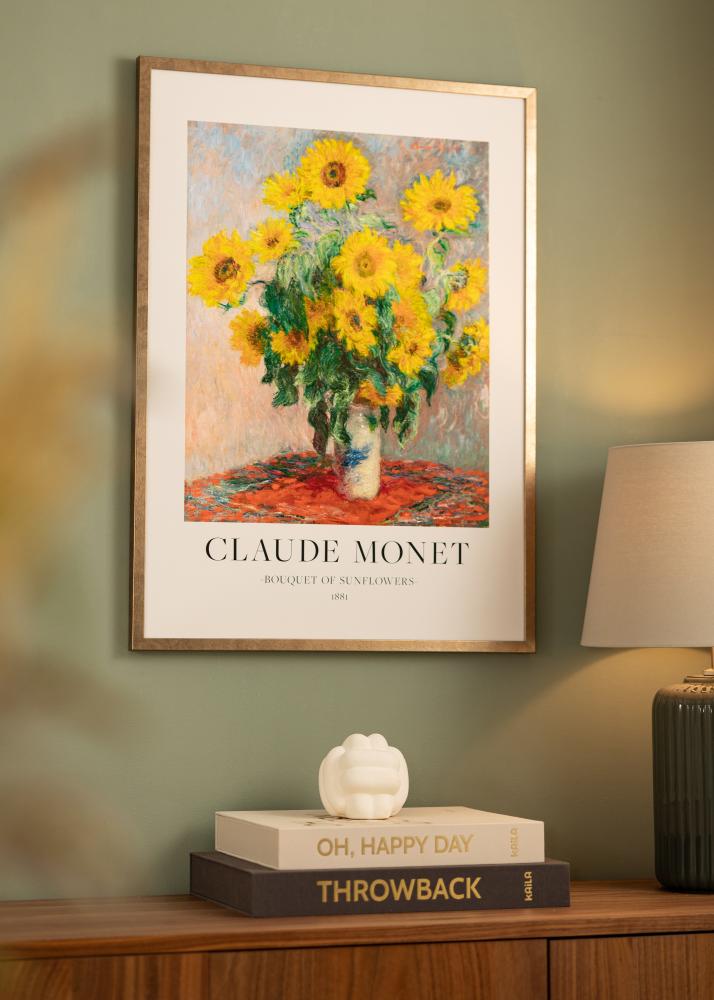 Raam Ares messing 40x50 cm - paspartuu valge 30x40 cm