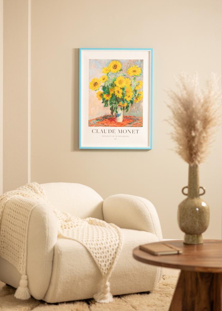 Raam Diana Helesinine 30x40 cm - paspartuu Valge 8x12 tolli