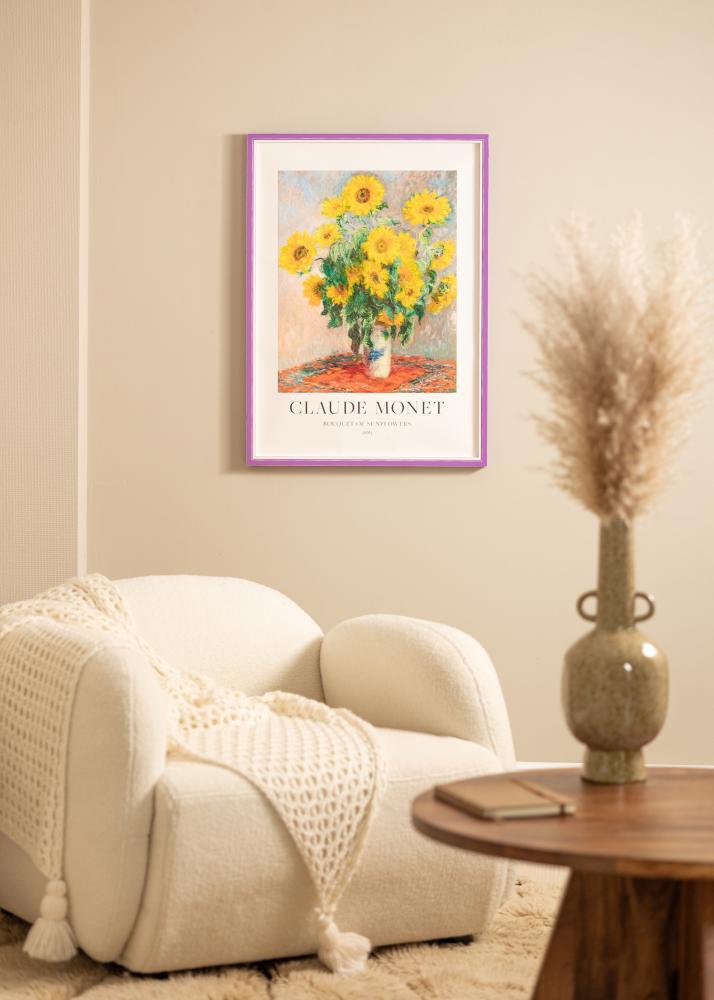 Raam Diana Lilla 45x60 cm - paspartuu Valge 13x18 tolli