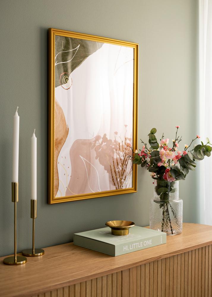 Raam Lattice Kuldne 50x70 cm - paspartuu Valge 16x24 tolli