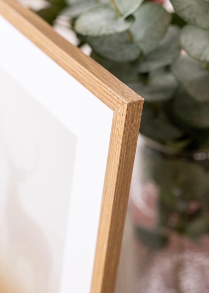 Raam Modern Teak 70x100 cm - paspartuu Valge 59,4x84 cm