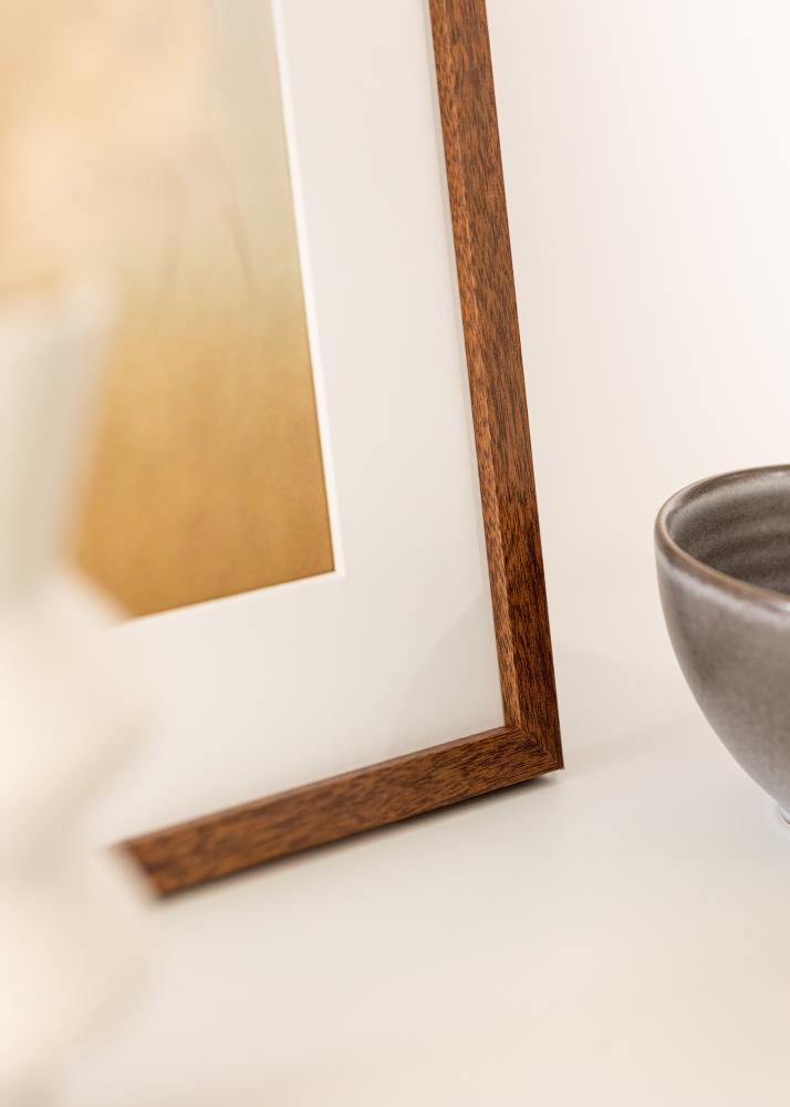 Raam Modern Soe Pruun 40x50 cm - paspartuu Valge 30x40 cm