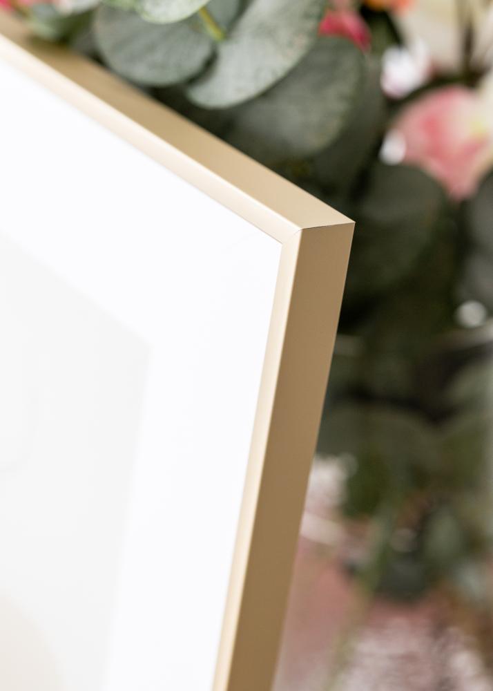 Alumiiniumraam Messing 30x40 cm - paspartuu Valge 21x29,7 cm