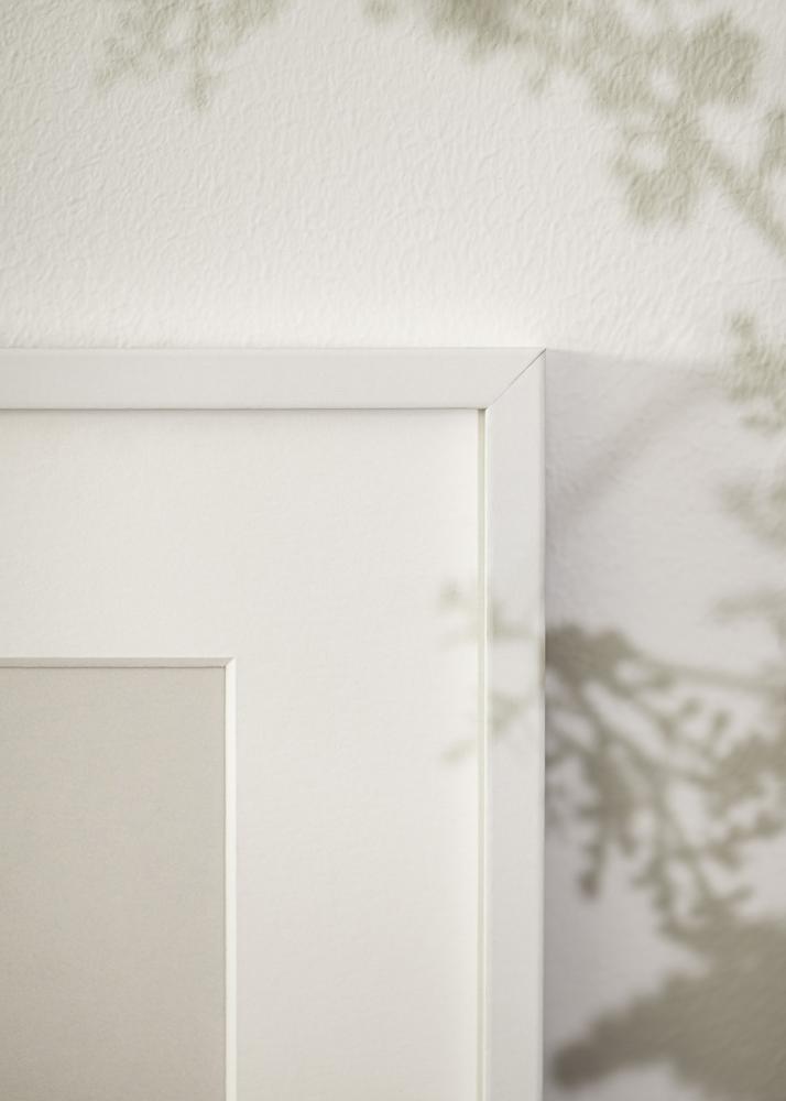 Valge pildiraam kitsas 21 x 30 cm