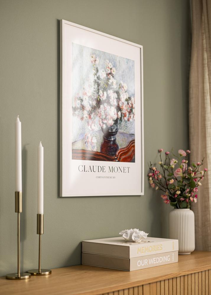 Valge pildiraam kitsas 21 x 30 cm