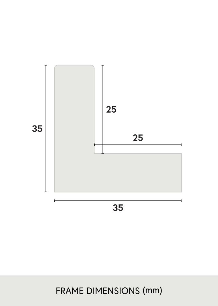 Raam Sussex Akrüülklaas Must/Hõbe 50x50 cm