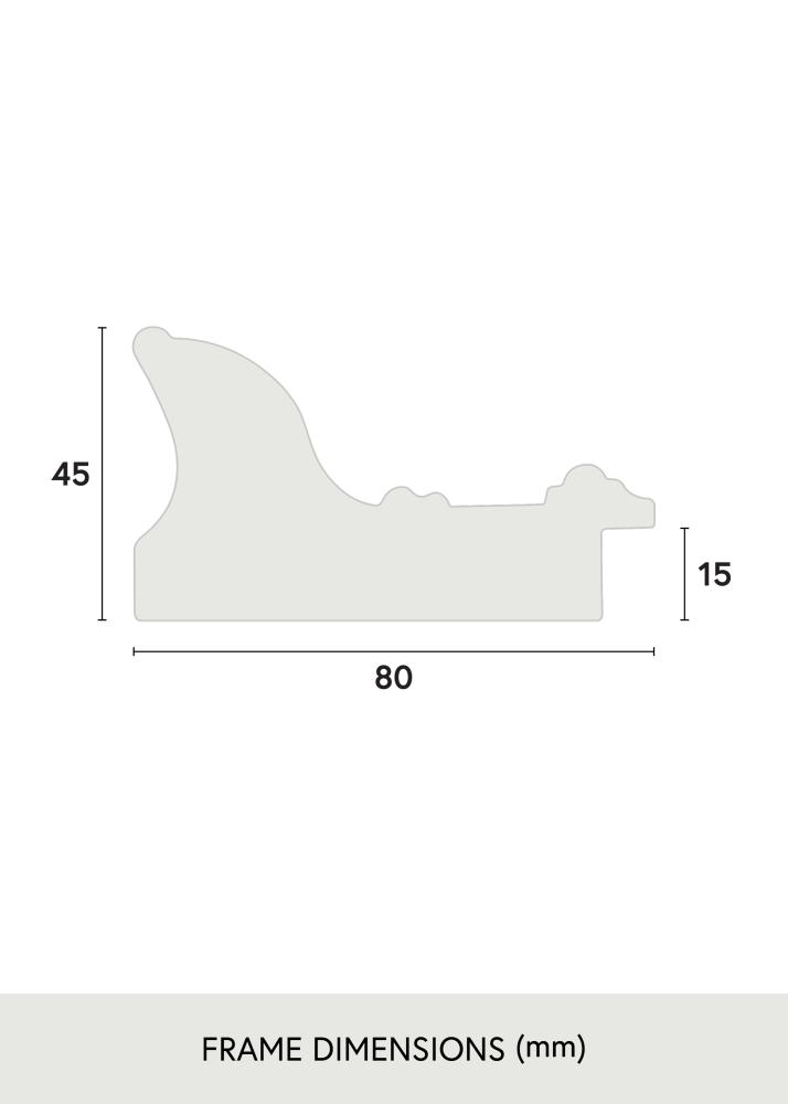 Raam Scarborough Akrüülklaas Must 21x29.7 cm (A4)