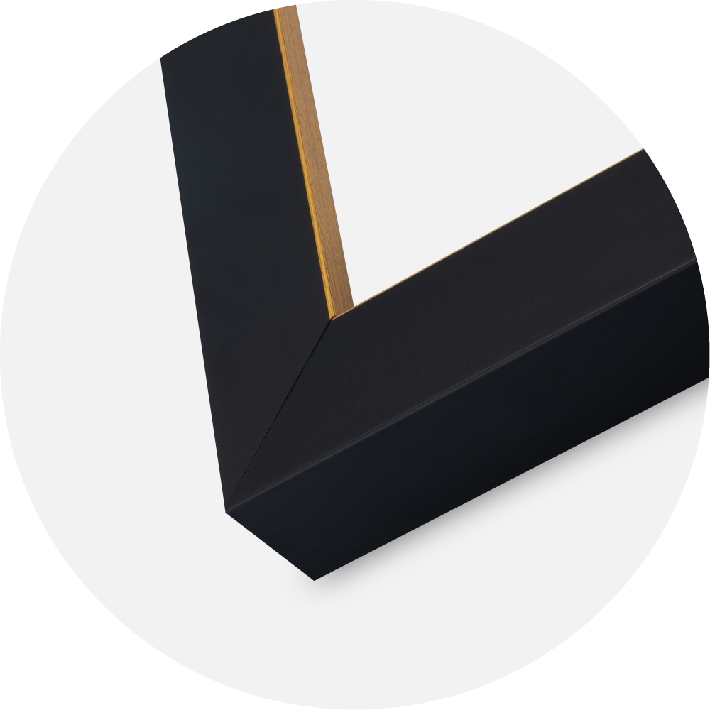 Raam Sussex Akrüülklaas Must/Kuldne 30x45 cm