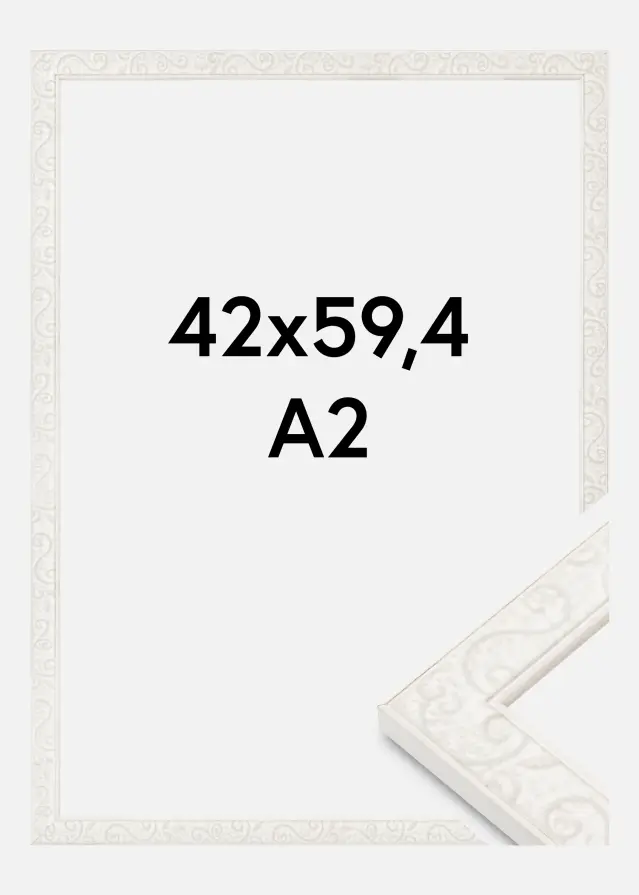 Raam Milton Akrüülklaas Valge 42x59,4 cm (A2)