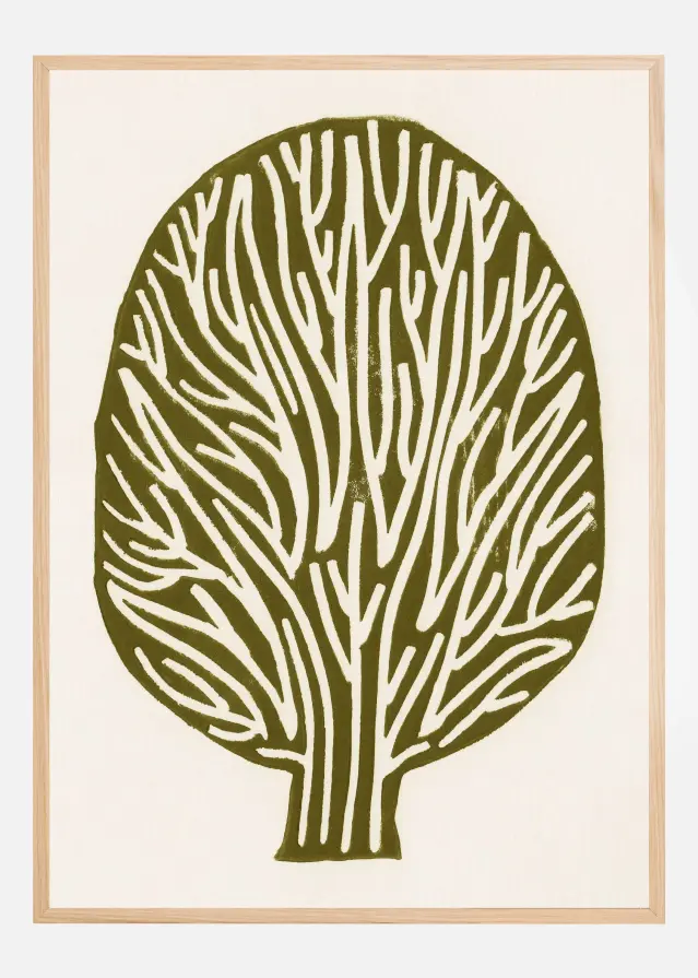 Linocut Tree Plakat