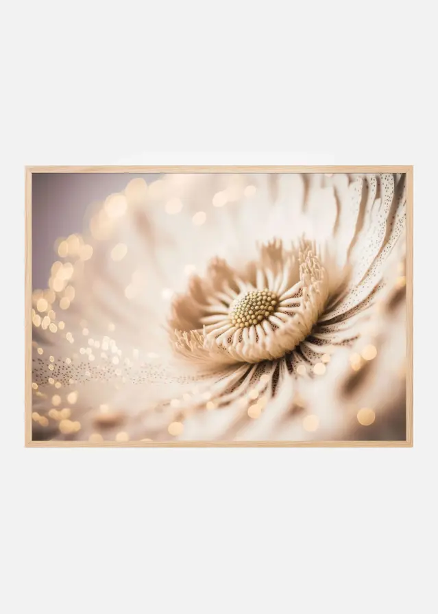 Beige Coral Flower Plakat