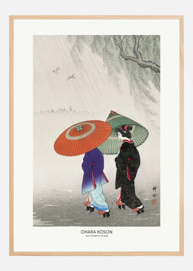 Two Women In The Rain Plakat