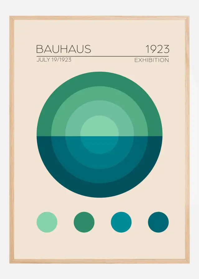 Bauhaus Mavi Daire Plakat