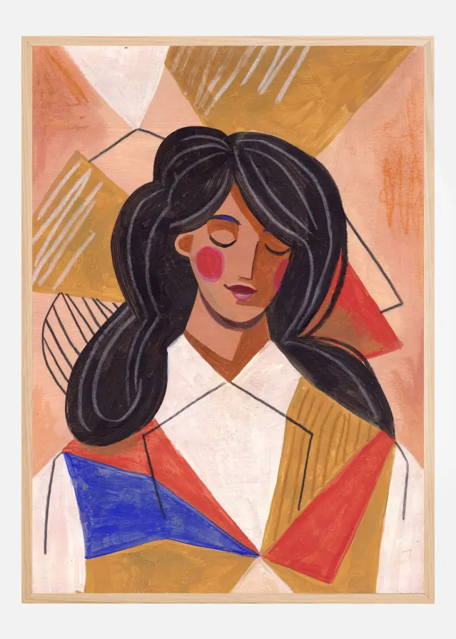 Woman in Thoughts Plakat