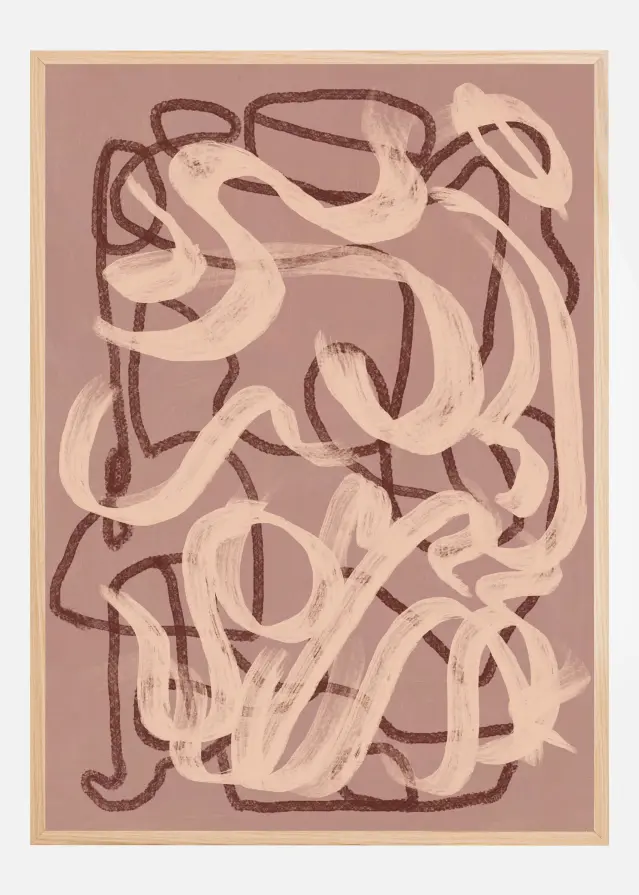 Dry brush abstract in nude Plakat