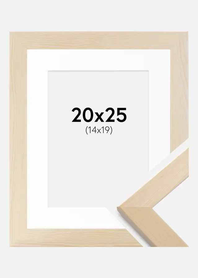 Raam Trendline Loodus 20x25 cm - paspartuu Valge 15x20 cm