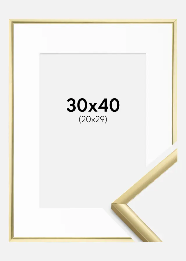 Raam New Lifestyle kuldne 30x40 cm - paspartuu valge 21x30 cm