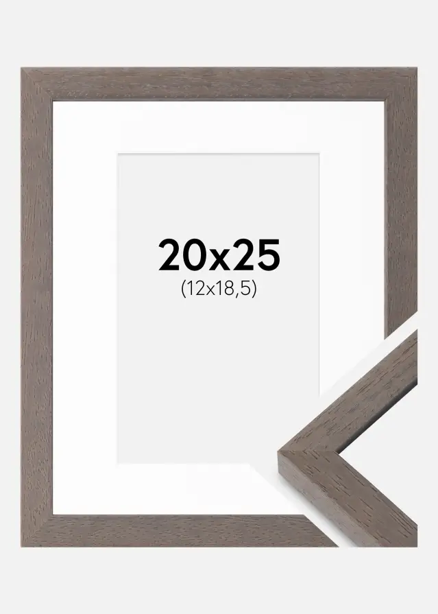 Raam Hermes Hall 20x25 cm - paspartuu Valge 13x19,5 cm