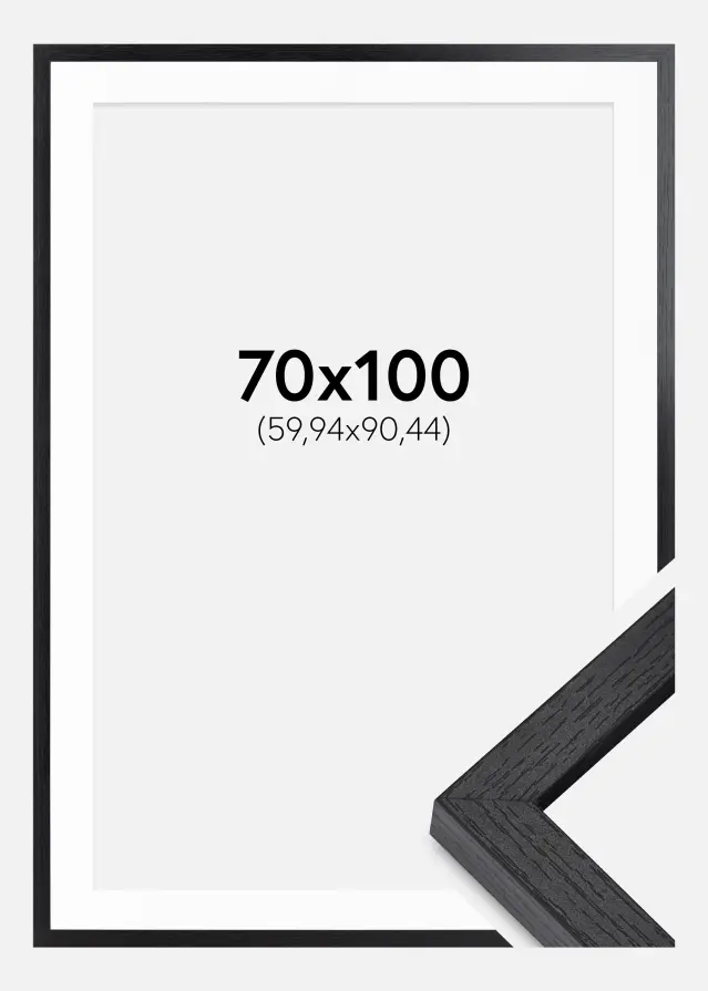 BGA Karbi raam Must 70x100 cm– paspartuu valge 24x36 tolli