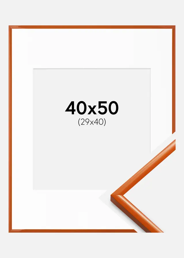 Raam New Lifestyle Oranž 40x50 cm - paspartuu Valge 30x41 cm