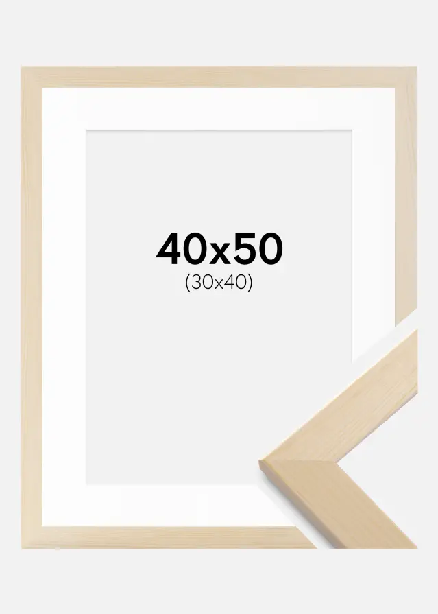 Raam Trendline Loodus 40x50 cm - paspartuu Valge 31x41 cm