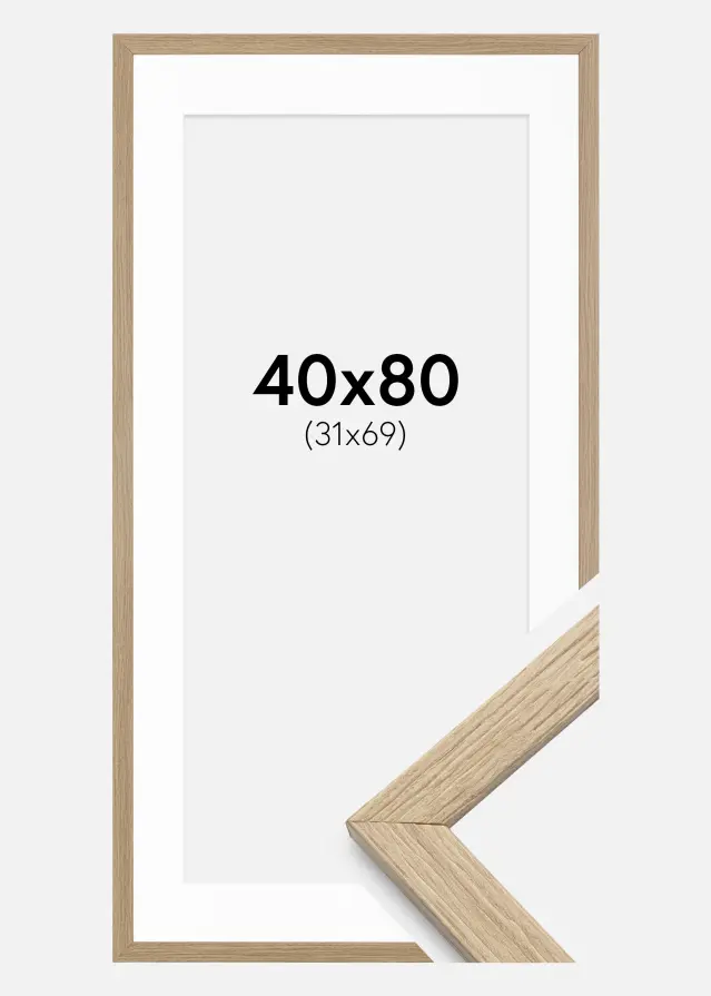 Raam Stilren Tamm 40x80 cm - paspartuu Valge 32x70 cm