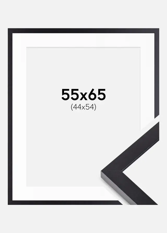 Raami Selection Must 55x65 cm - paspartuu Valge 45x55 cm