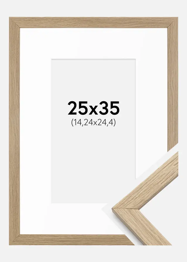 Raam Stilren Tamm 25x35 cm - paspartuu valge 6x10 tolli