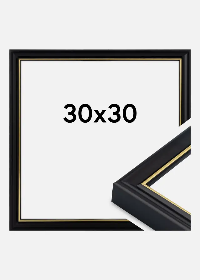 Raam Canterbury Akrüülklaas Must 30x30 cm