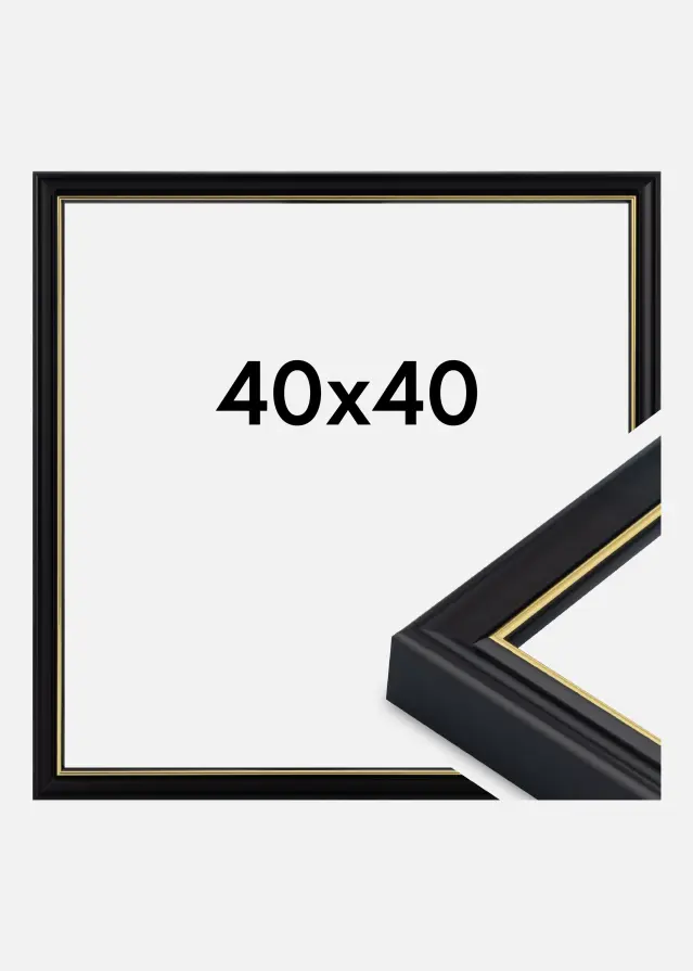 Raam Canterbury Akrüülklaas Must 40x40 cm