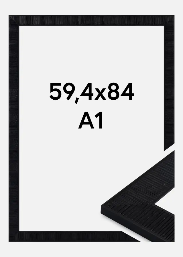 Raam Lund Akrüülklaas Must 59.4x84 cm (A1)