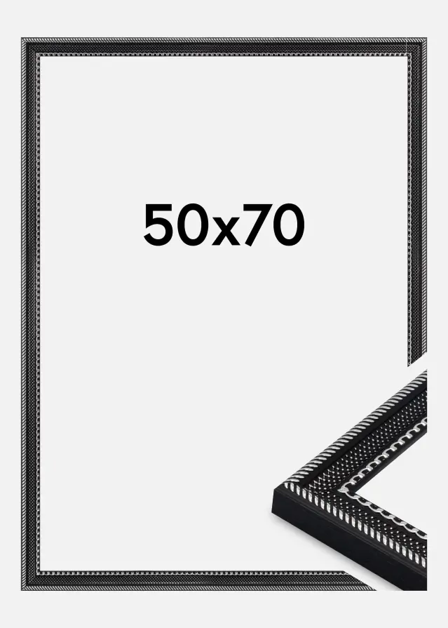 Raam Trellis Akrüülklaas Vintage Black 50x70 cm