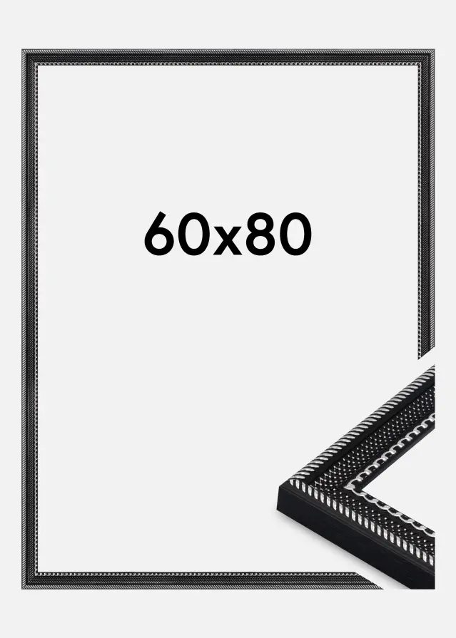 Raam Trellis Akrüülklaas Vintage Black 60x80 cm