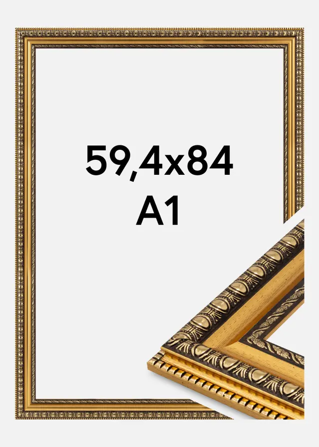 Raam Ornato Akrüülklaas Kuld 59.4x84 cm (A1)