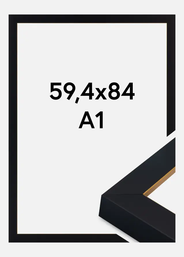 Raam Sussex Akrüülklaas Must/Kuld 59.4x84 cm (A1)