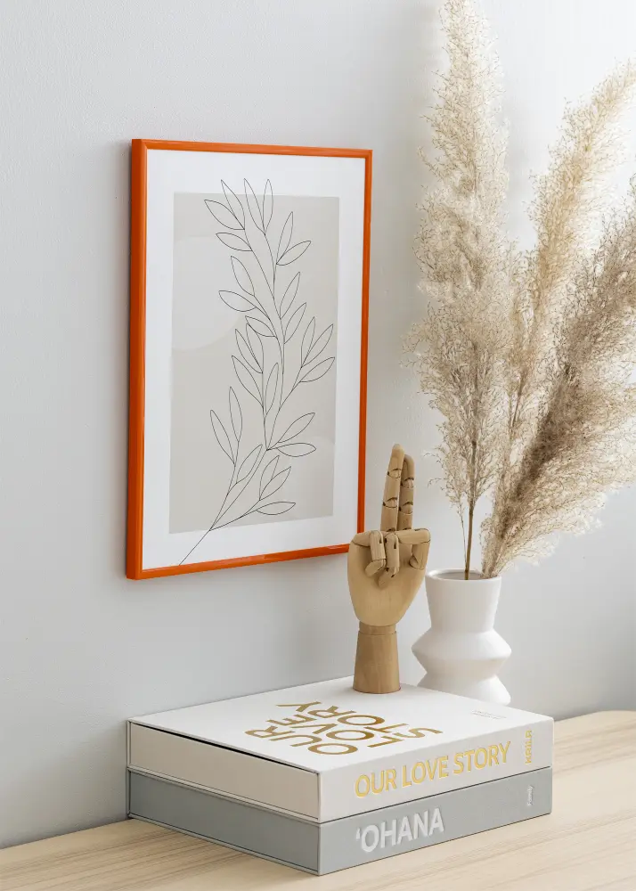 Raam New Lifestyle Oranž 40x50 cm - paspartuu Valge 28x38 cm