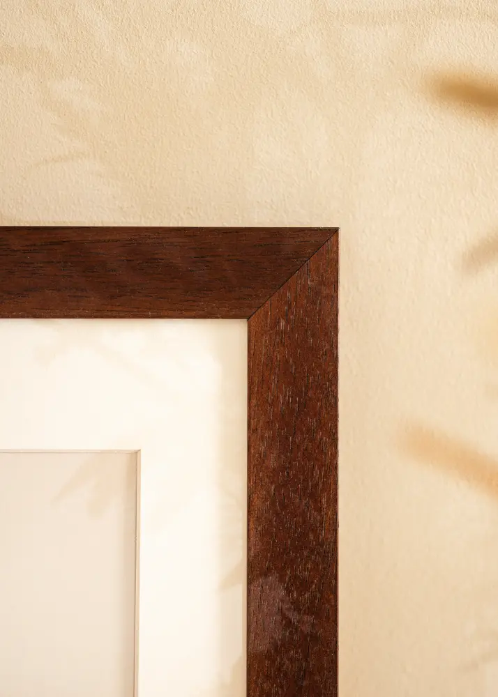 Raam Juno Teak 60x80 cm - paspartuu Valge 52x72 cm