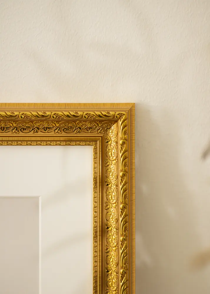 Raam Ornate Kuldne 60x80 cm - paspartuu Valge 52x72 cm