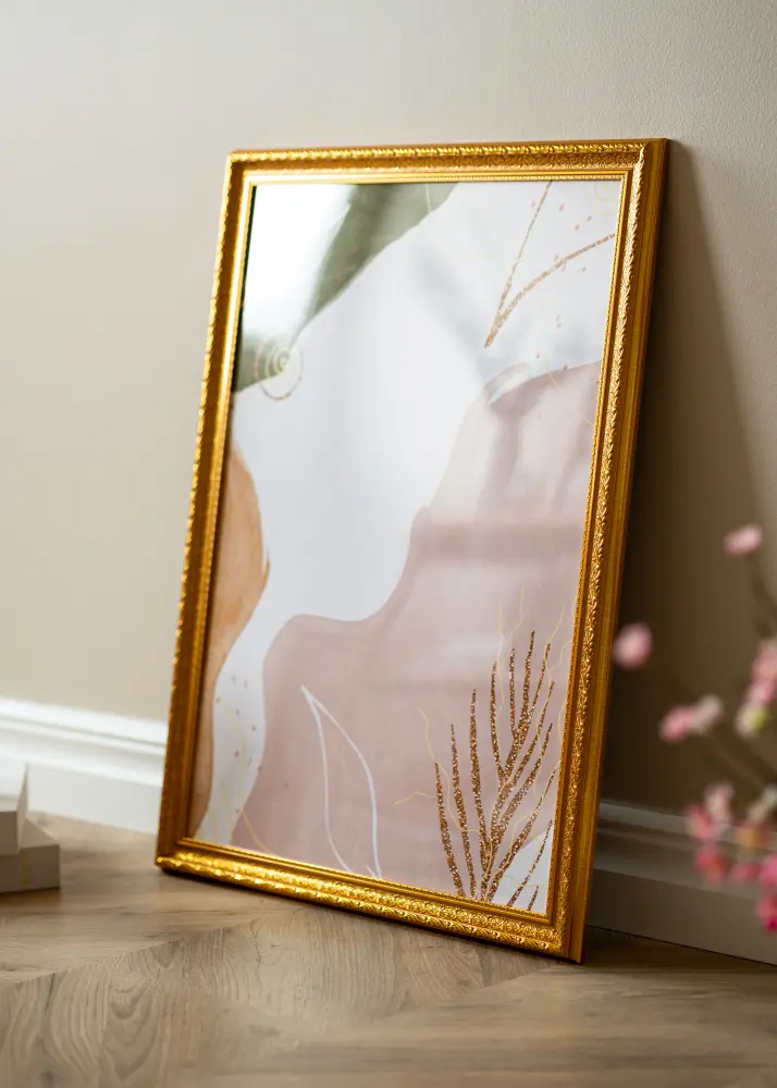 Raam Ornate Kuldne 60x80 cm - paspartuu Valge 52x72 cm