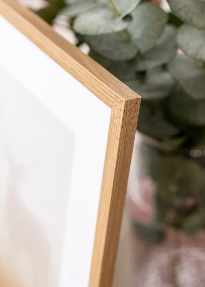 Raam Modern Teak 30x40 cm - paspartuu Valge 21x29,7 cm