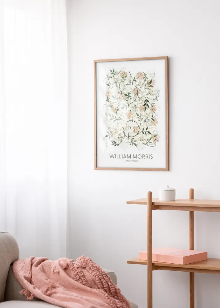 Raam Modern Teak 30x40 cm - paspartuu Valge 21x29,7 cm