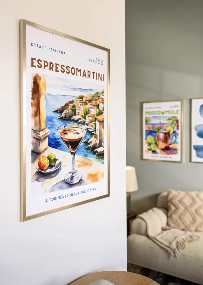 Raam Trendy Akruulklaas Kuldne 59,4x84 cm (A1)